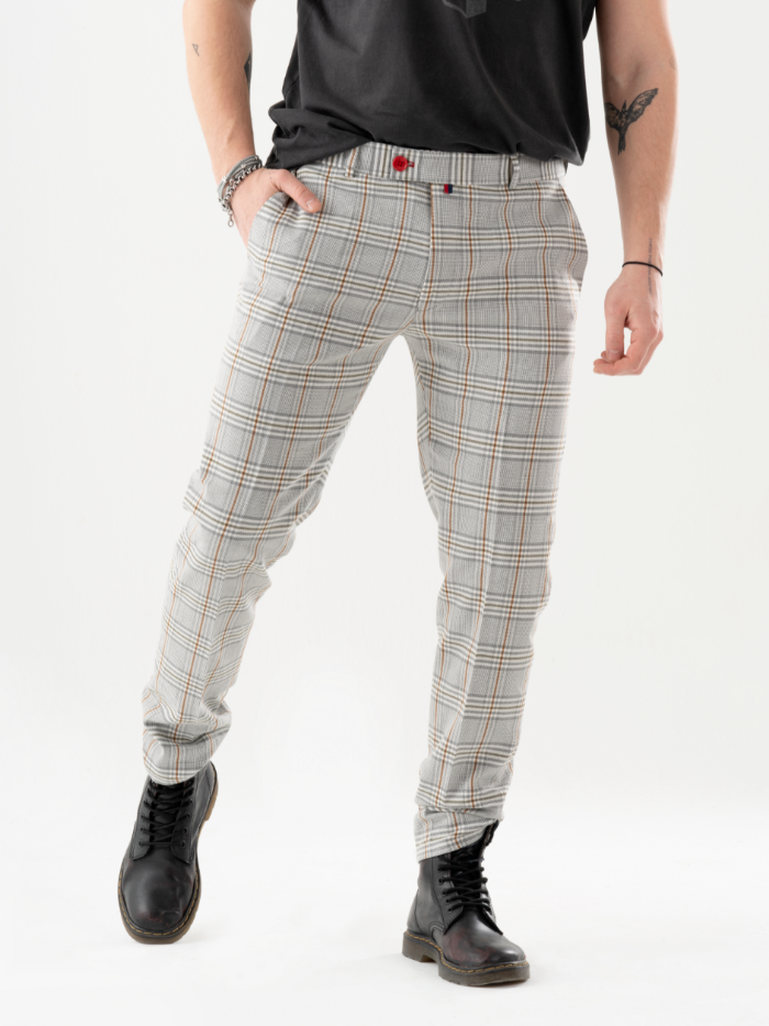 A man wearing a t-shirt and ALORA PANTS.