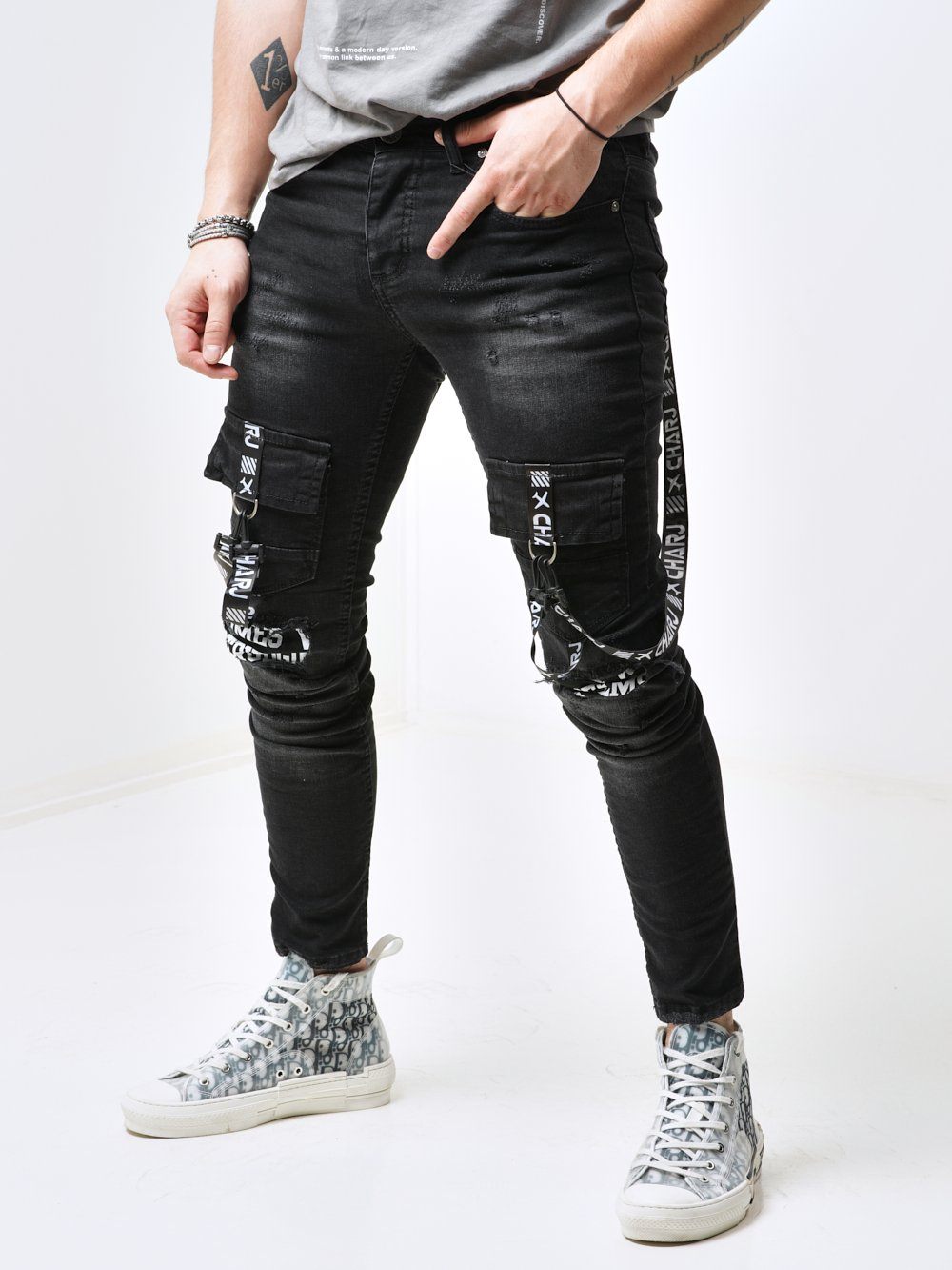 TORNADO DOUBLE BLACK Jeans SERNES-CHARJ