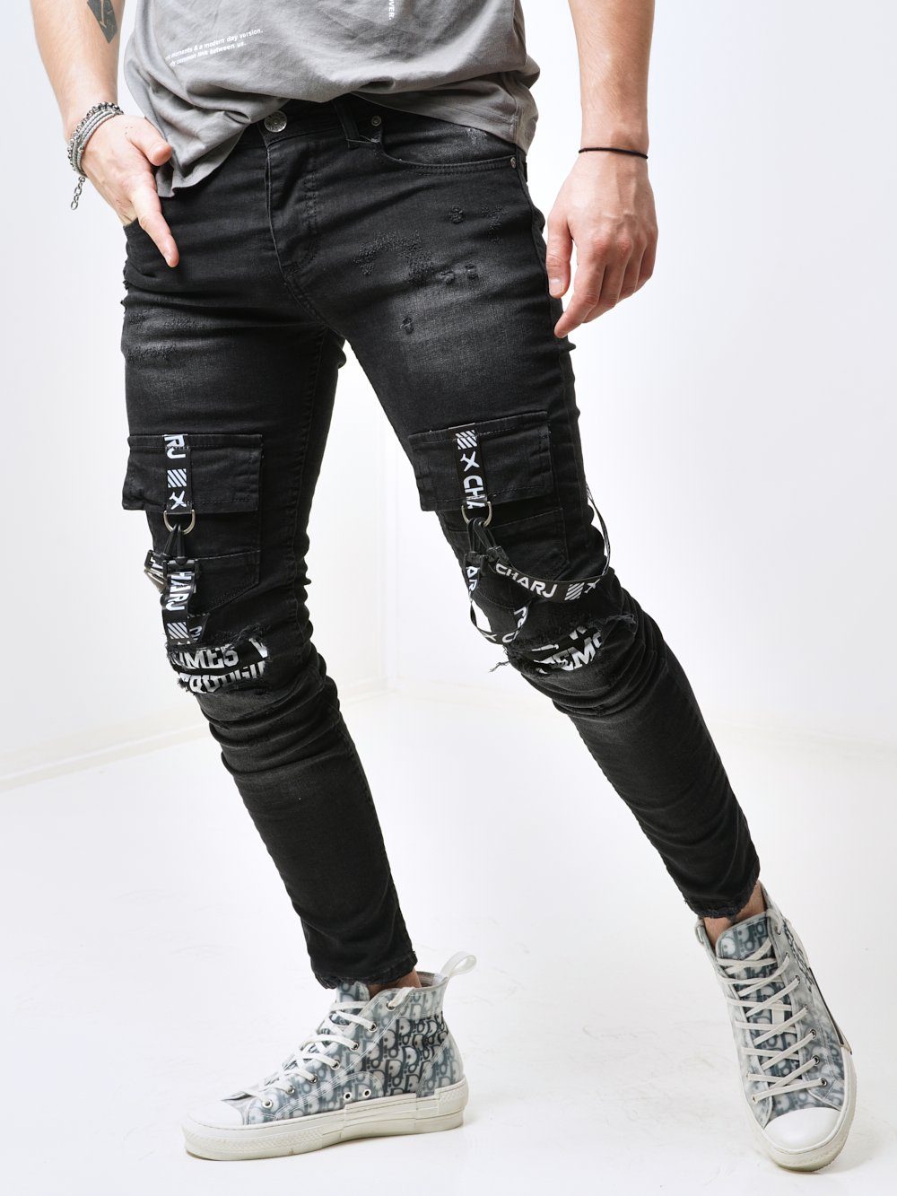 TORNADO DOUBLE BLACK Jeans SERNES-CHARJ