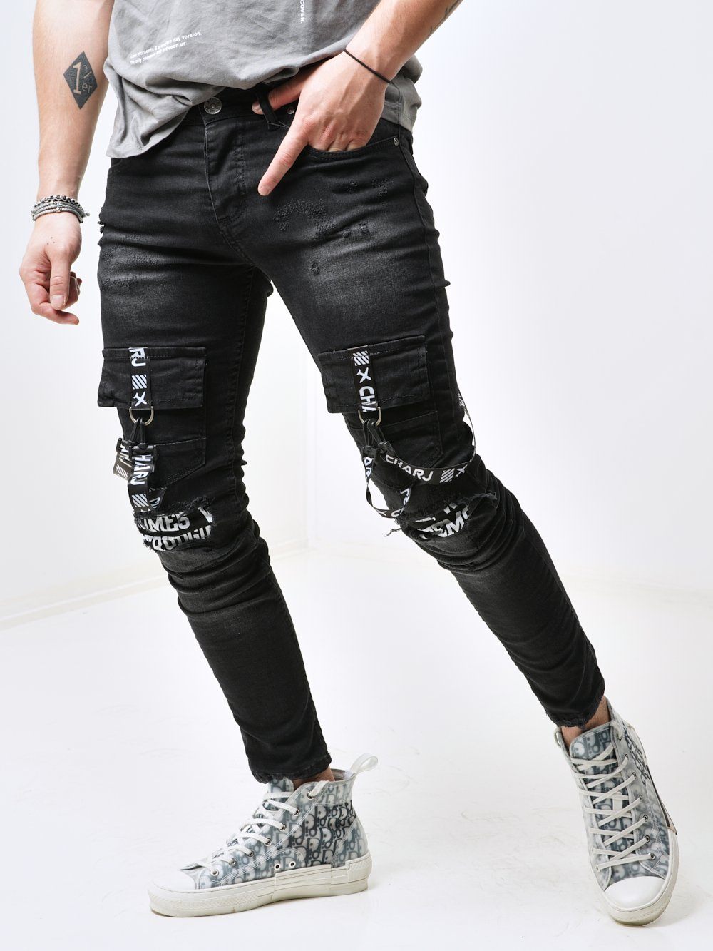 TORNADO DOUBLE BLACK Jeans SERNES-CHARJ