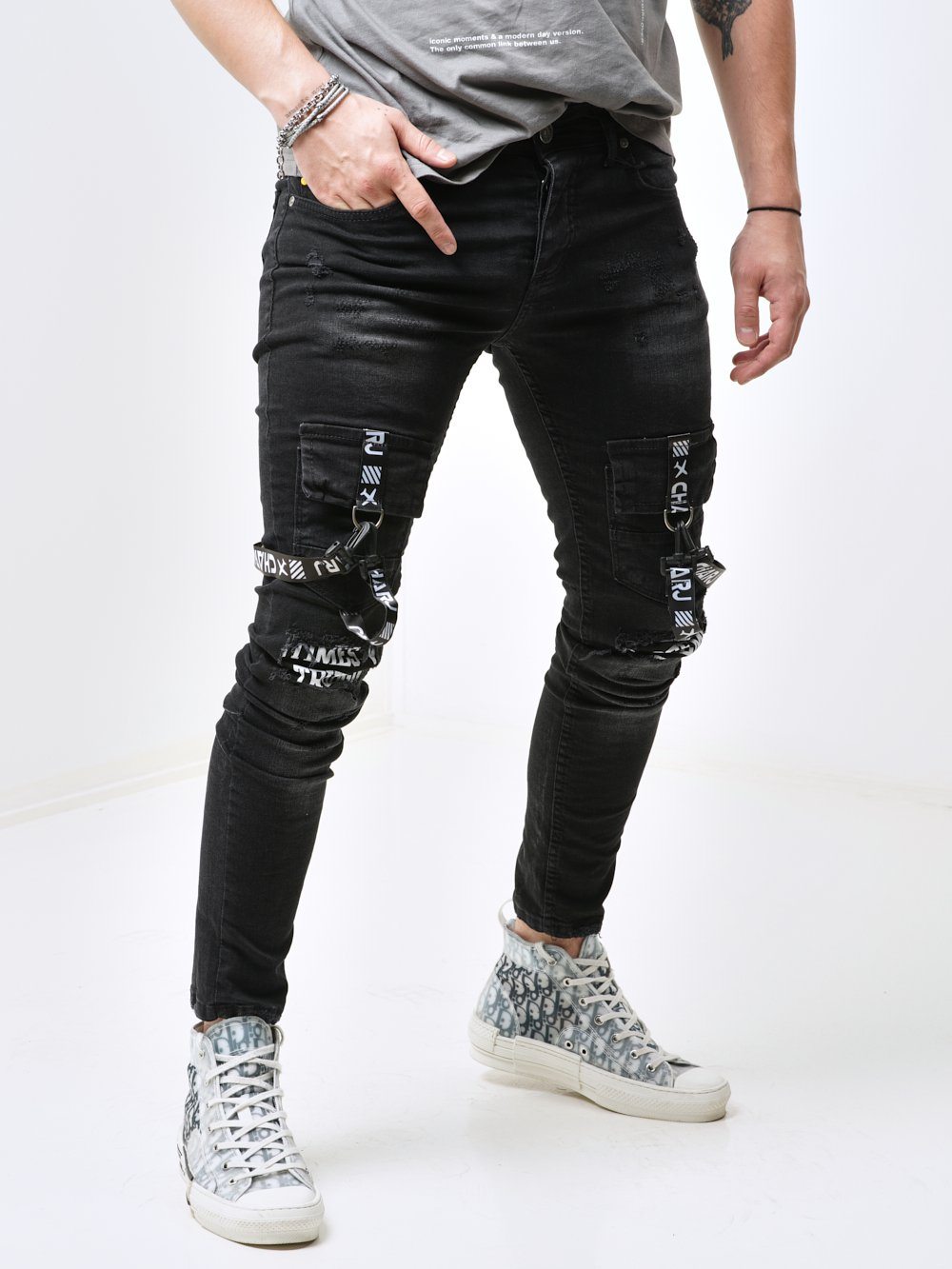 TORNADO DOUBLE BLACK Jeans SERNES-CHARJ