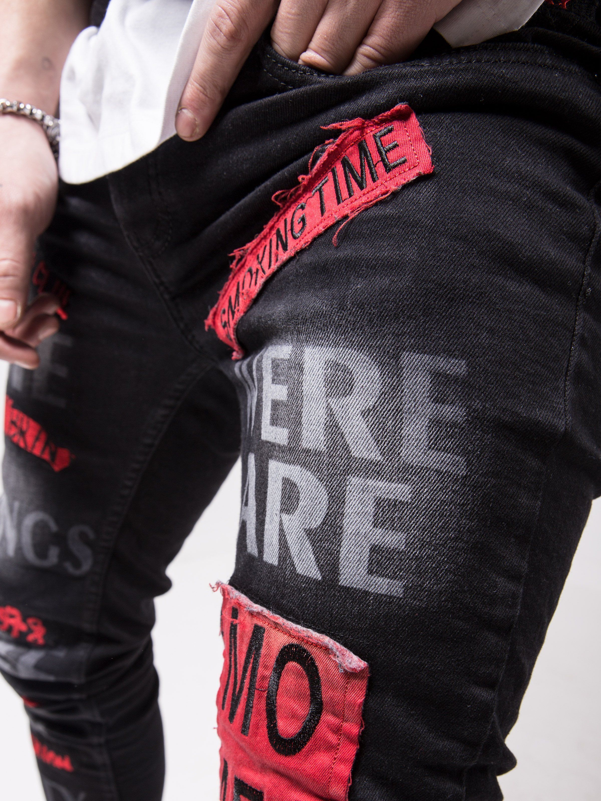 A man wearing a pair of GHETTO BIRD with the words 'where are you' on them.