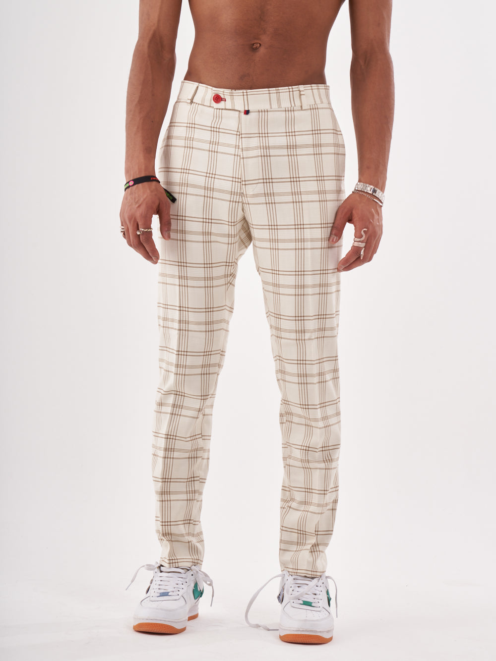 Plaid on sale smart pants