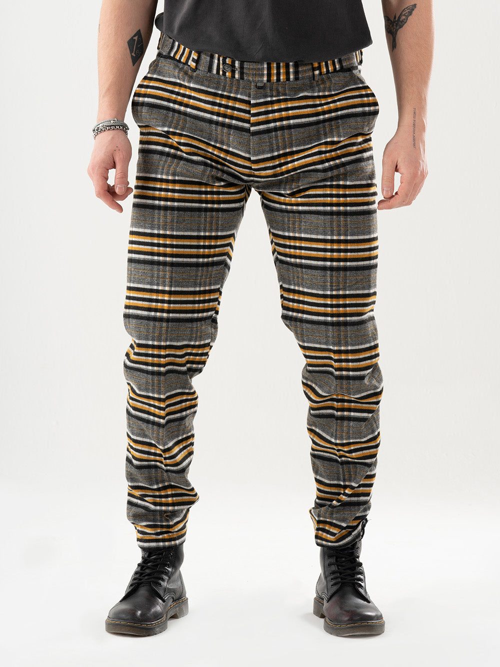A man wearing GAMOR PANTS.