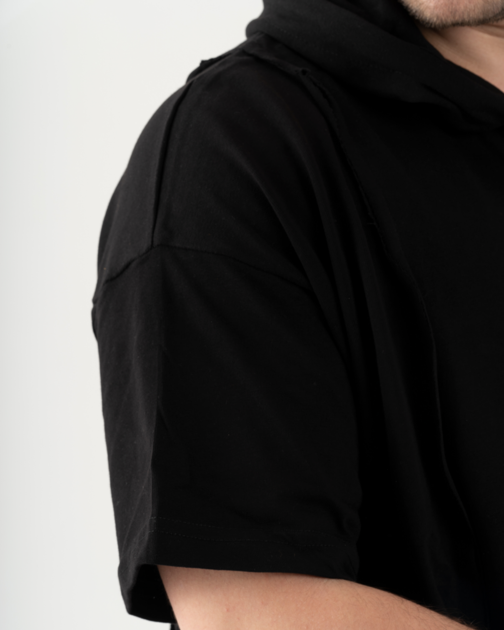 The man had a stylish, BLACKFURY HOODIE on.