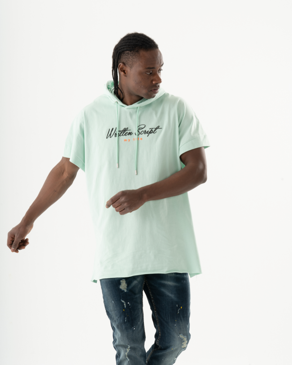 A man wearing an
EXPLORER HOODIE with a soft feel.