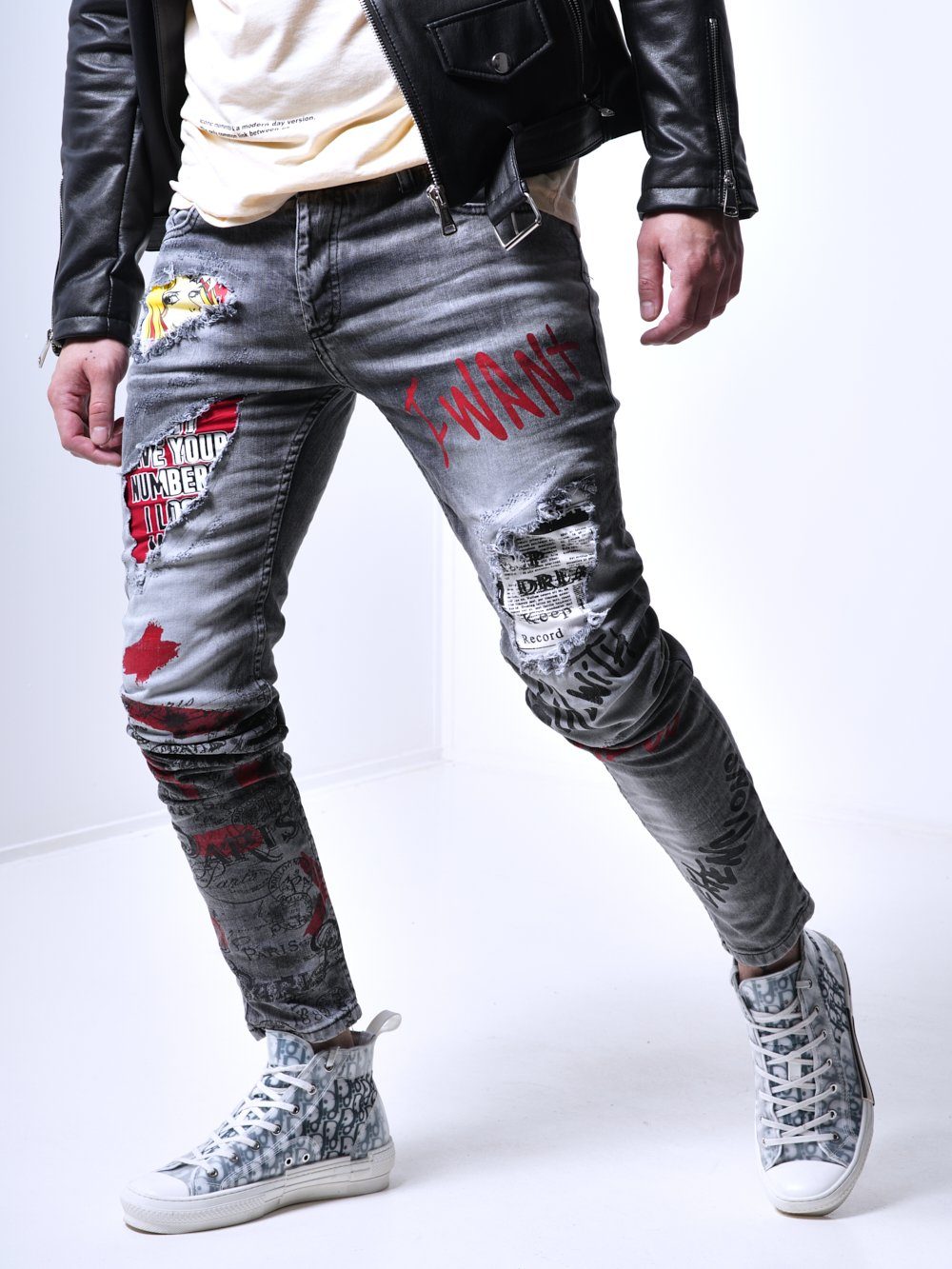 BANKSY GREY Jeans SERNES-X