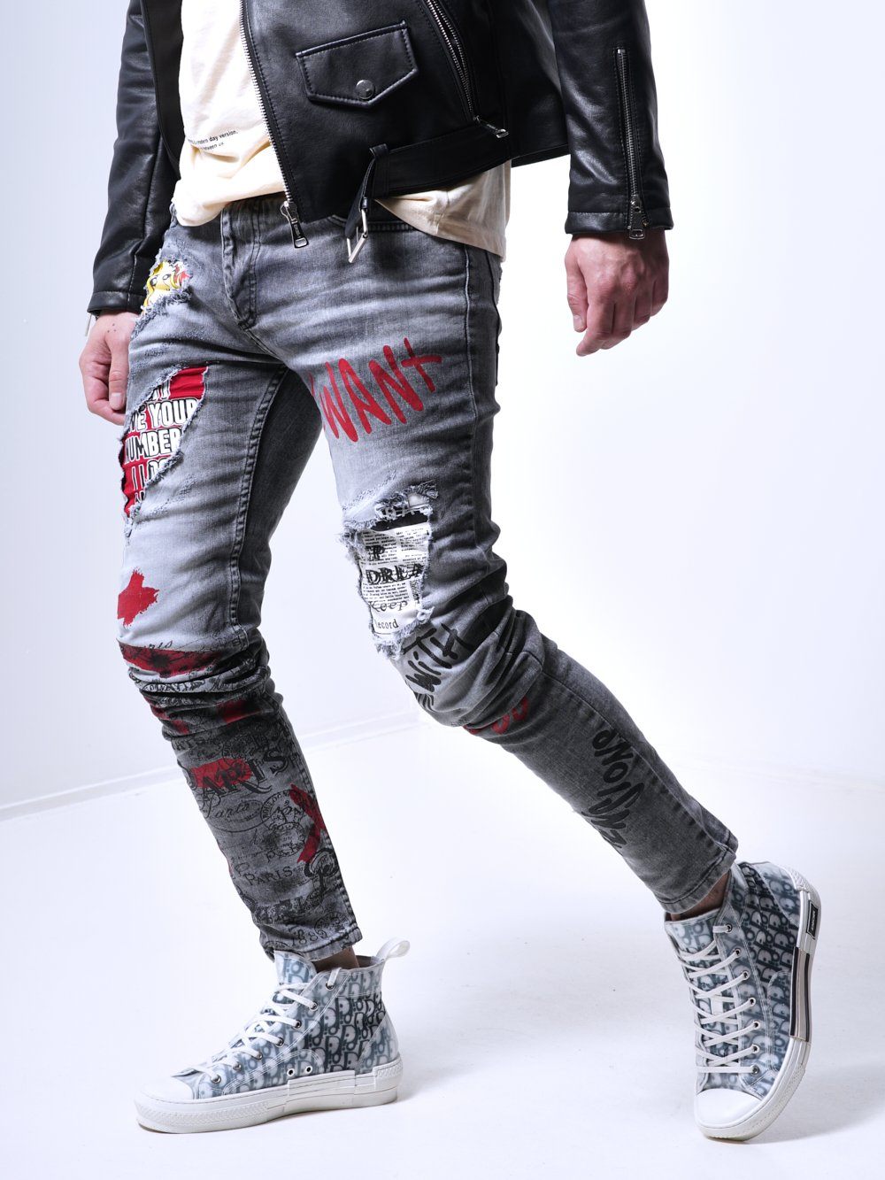 BANKSY GREY Jeans SERNES-X