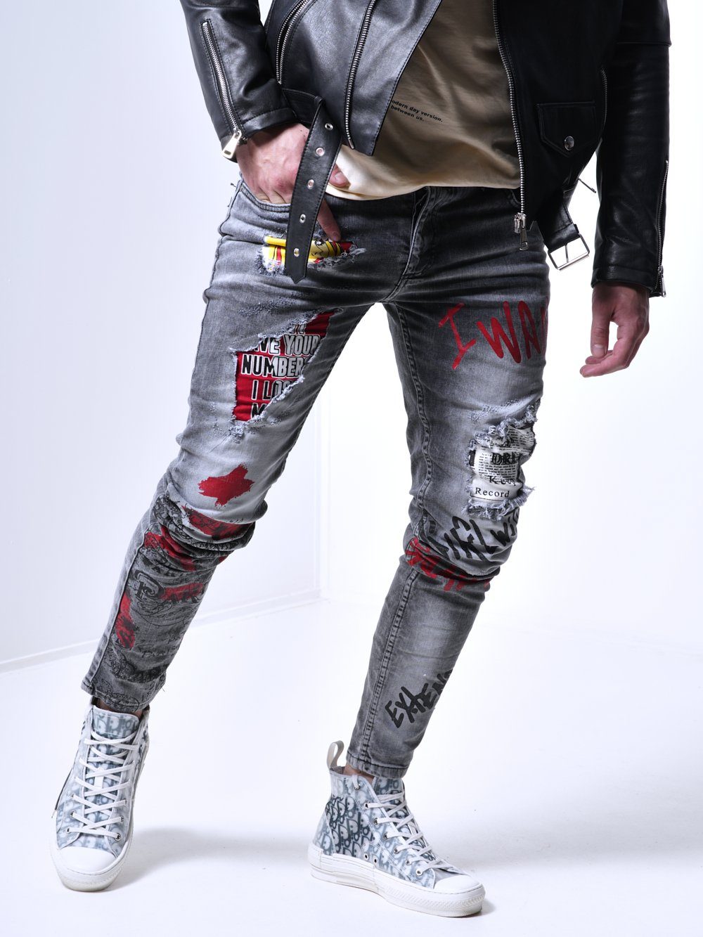 BANKSY GREY Jeans SERNES-X