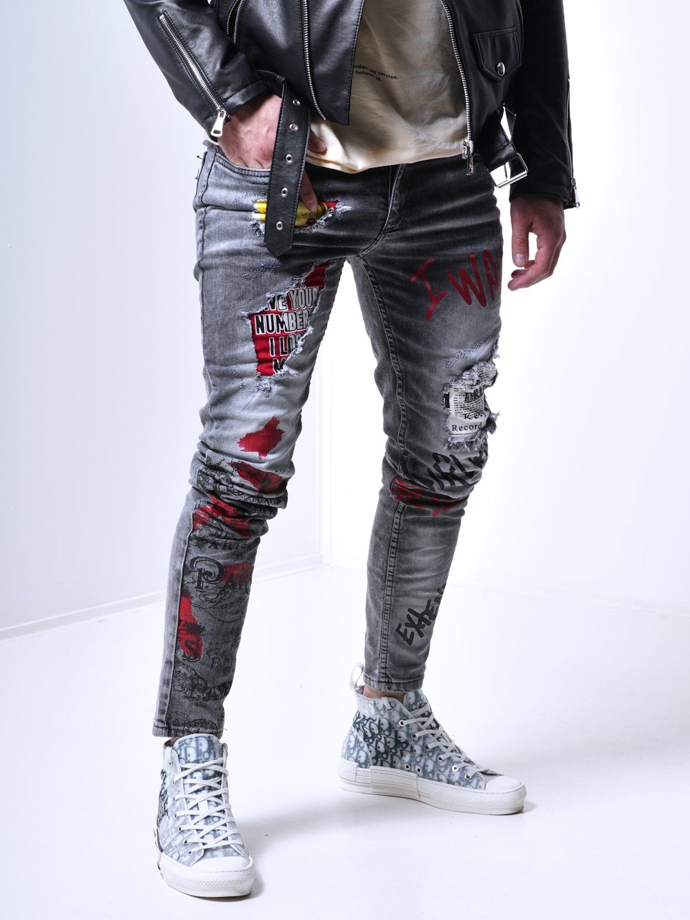 BANKSY GREY Jeans SERNES-X