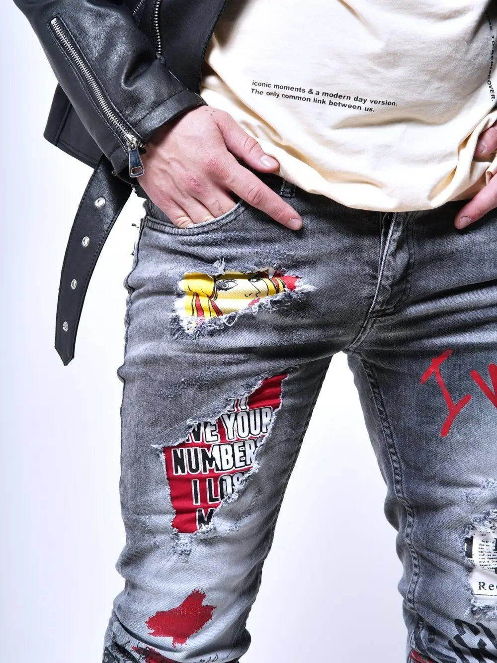 BANKSY GREY Jeans SERNES-X