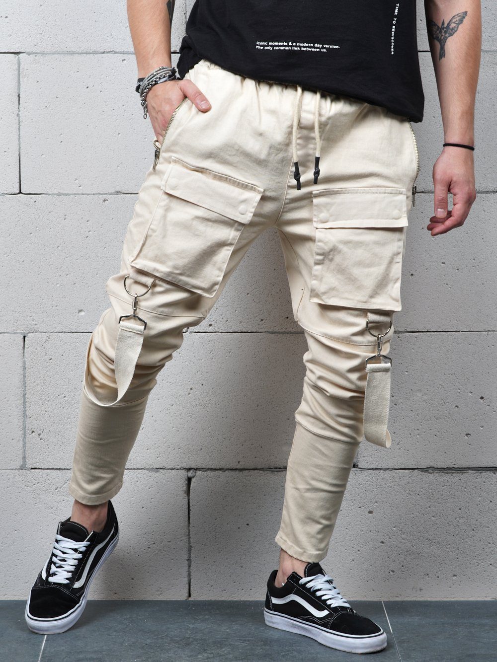 BEIGE BRONX Jeans Sernes-King 