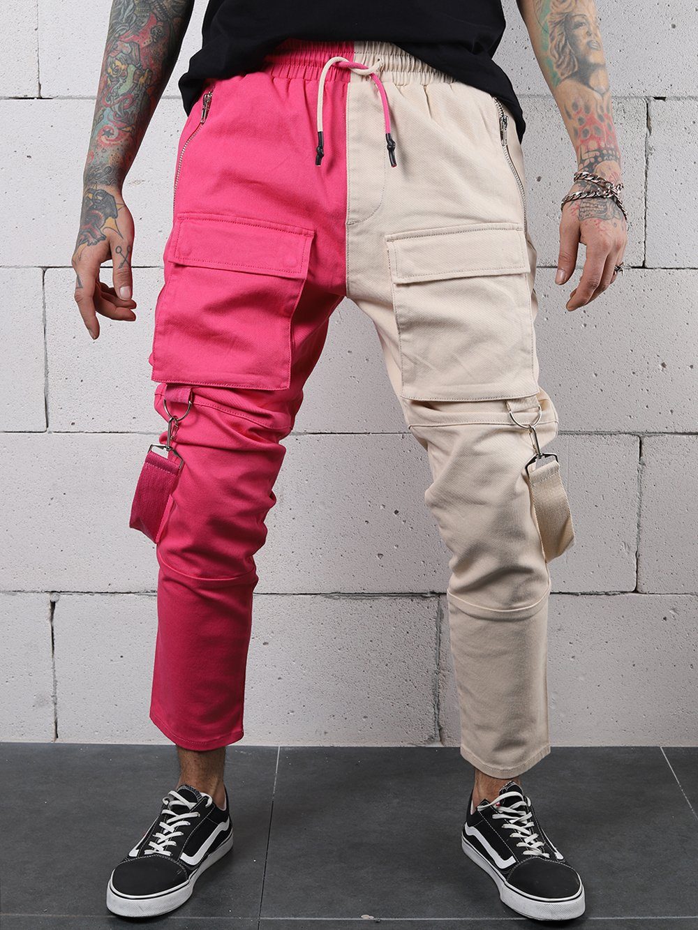 BEIGE PINK BRONX Jeans Sernes-King