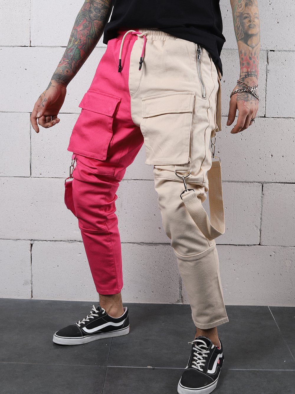 BEIGE PINK BRONX Jeans Sernes-King