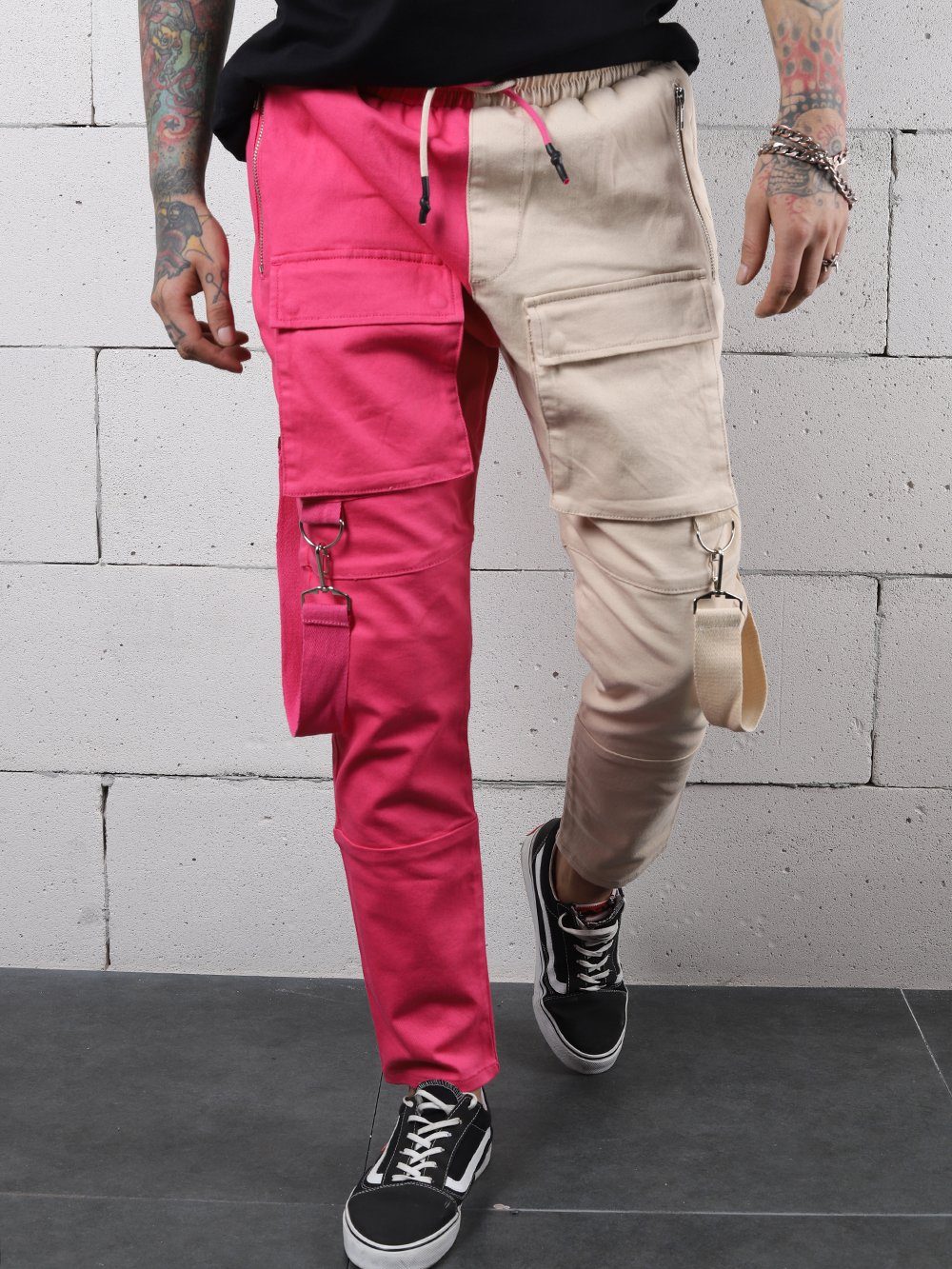 BEIGE PINK BRONX Jeans Sernes-King