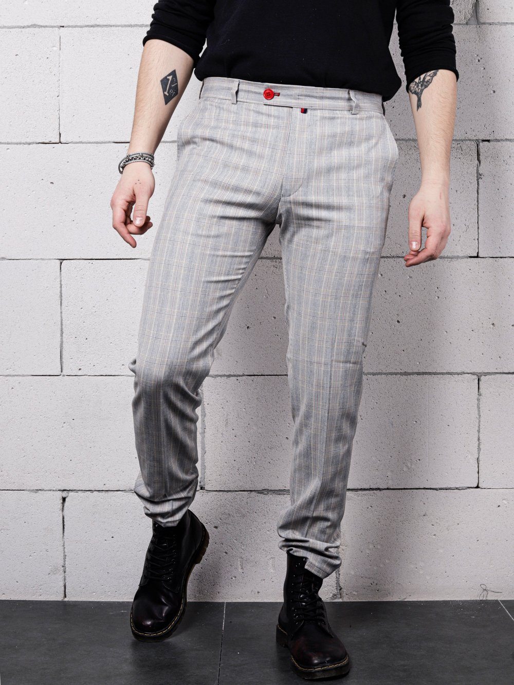 VANILLA LATTE Striped Pants for men by SERNES STREETWEAR