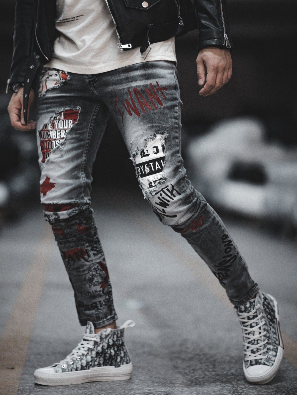 BANKSY GREY Jeans SERNES-X