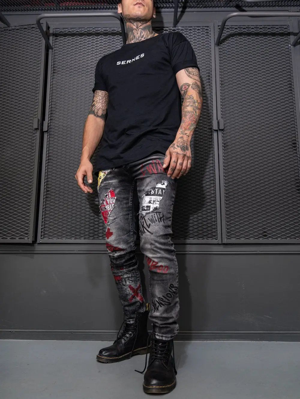 BANKSY GREY Jeans SERNES-X