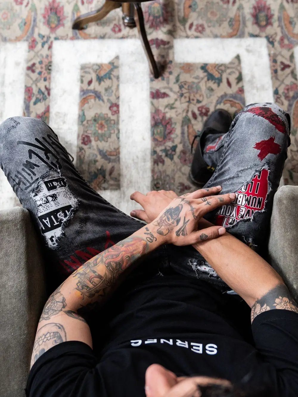 BANKSY GREY Jeans SERNES-X