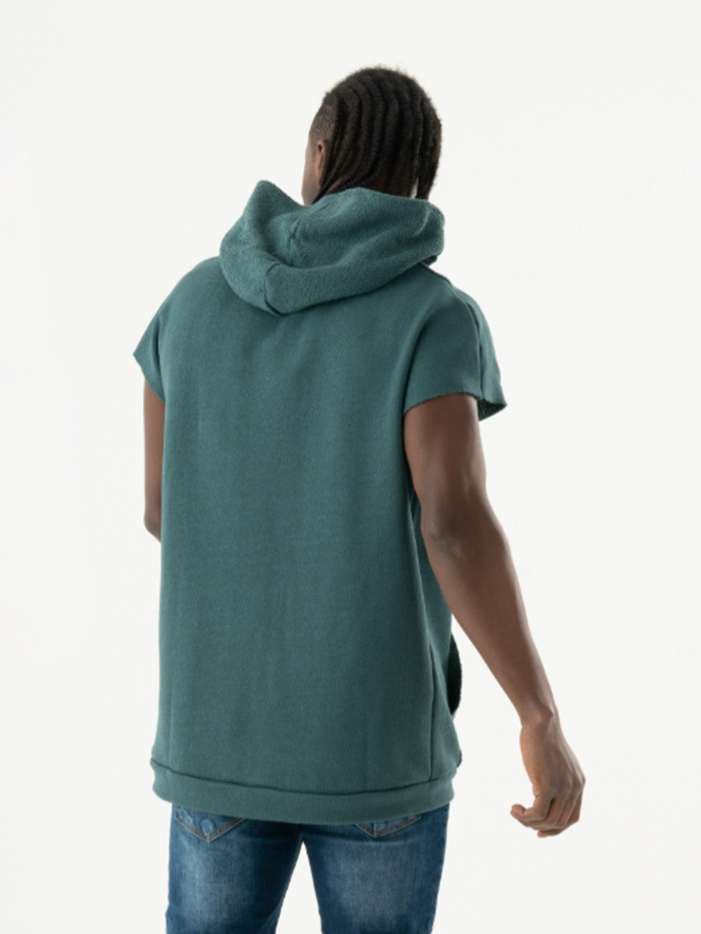 The back of a man wearing a BACHELOR HOODIE | GREEN.