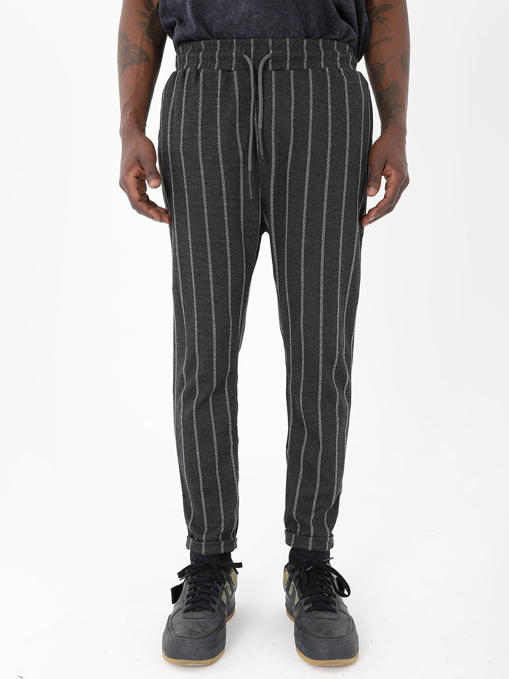 POLARITY Striped Comfort Joggers Black Streetwear by SERNES