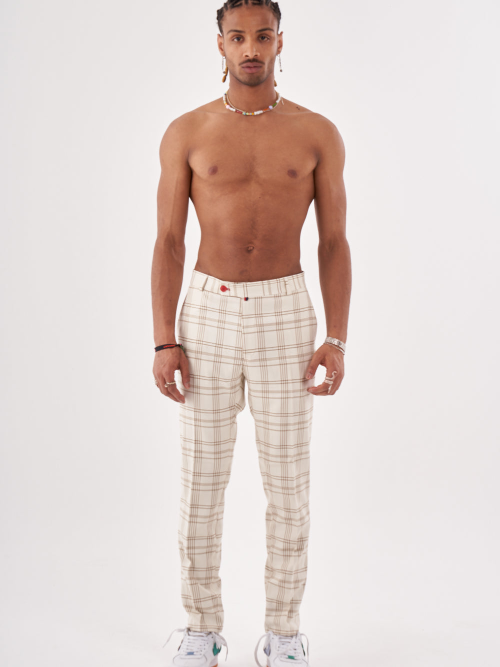 The model is wearing FULLMOON PANTS.