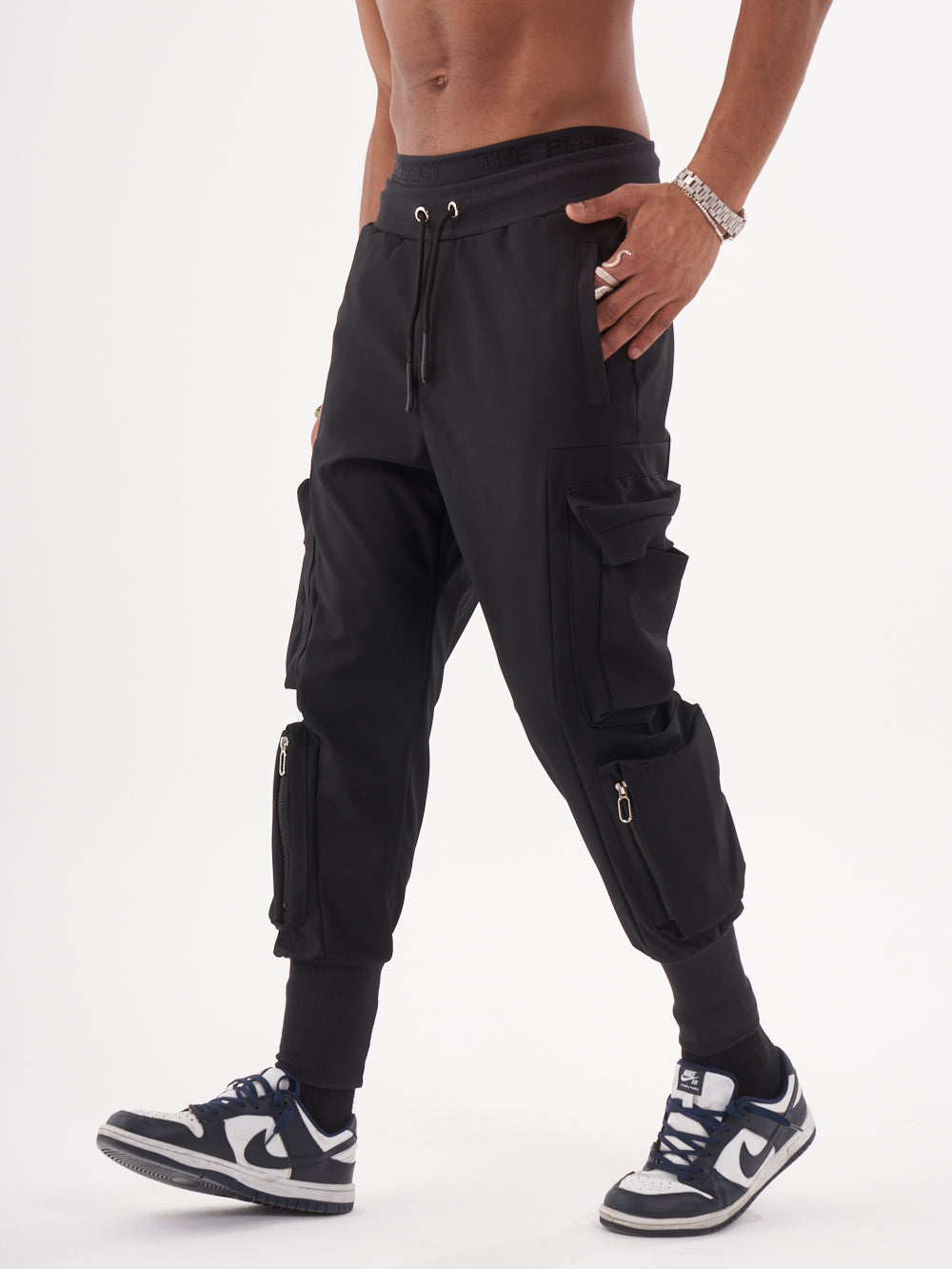CARGO JOGGERS BLACK OUTLIER JOGGERS by SERNES - Main Image
