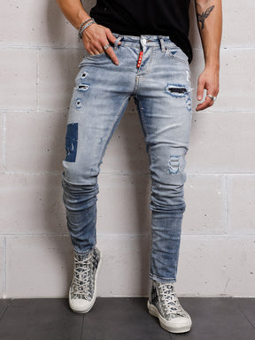 SKY BLUE ICON DENIM - LIGHT BLUE | Streetwear jeans for men