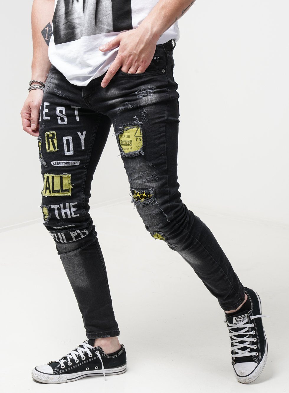 Black Jeans Destroyer Jeans Represent Destroyer Denim Jeans HBX