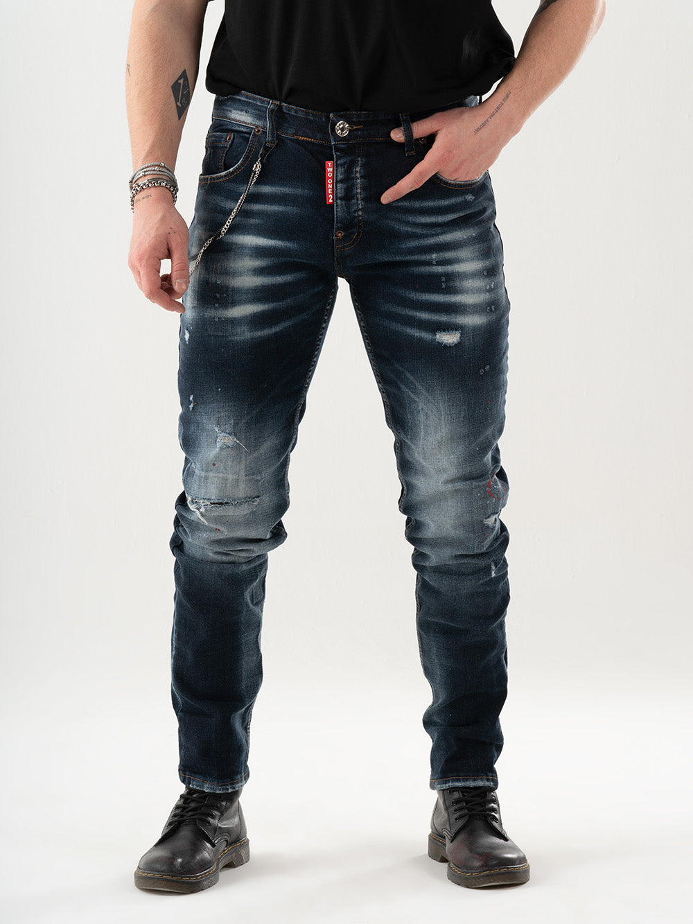 Dsquared2 men's skinny fit LIGHTNING jeans - mens streetwear.