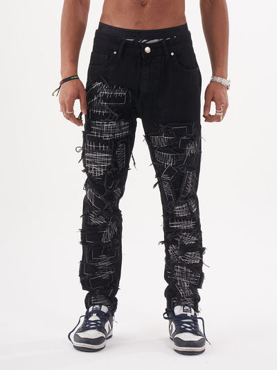 Men's Streetwear Jeans (Black) - BLUEPRINT by SERNES