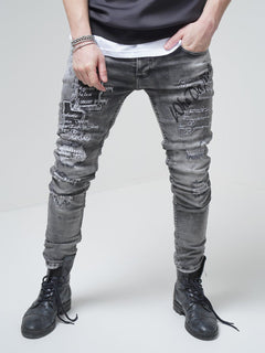 Jeans with Patches for Men - London | Streetwear jeans for men