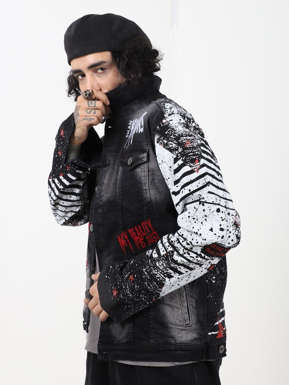 Buy Off-White Graffiti Embroidered Denim Skate Jacket